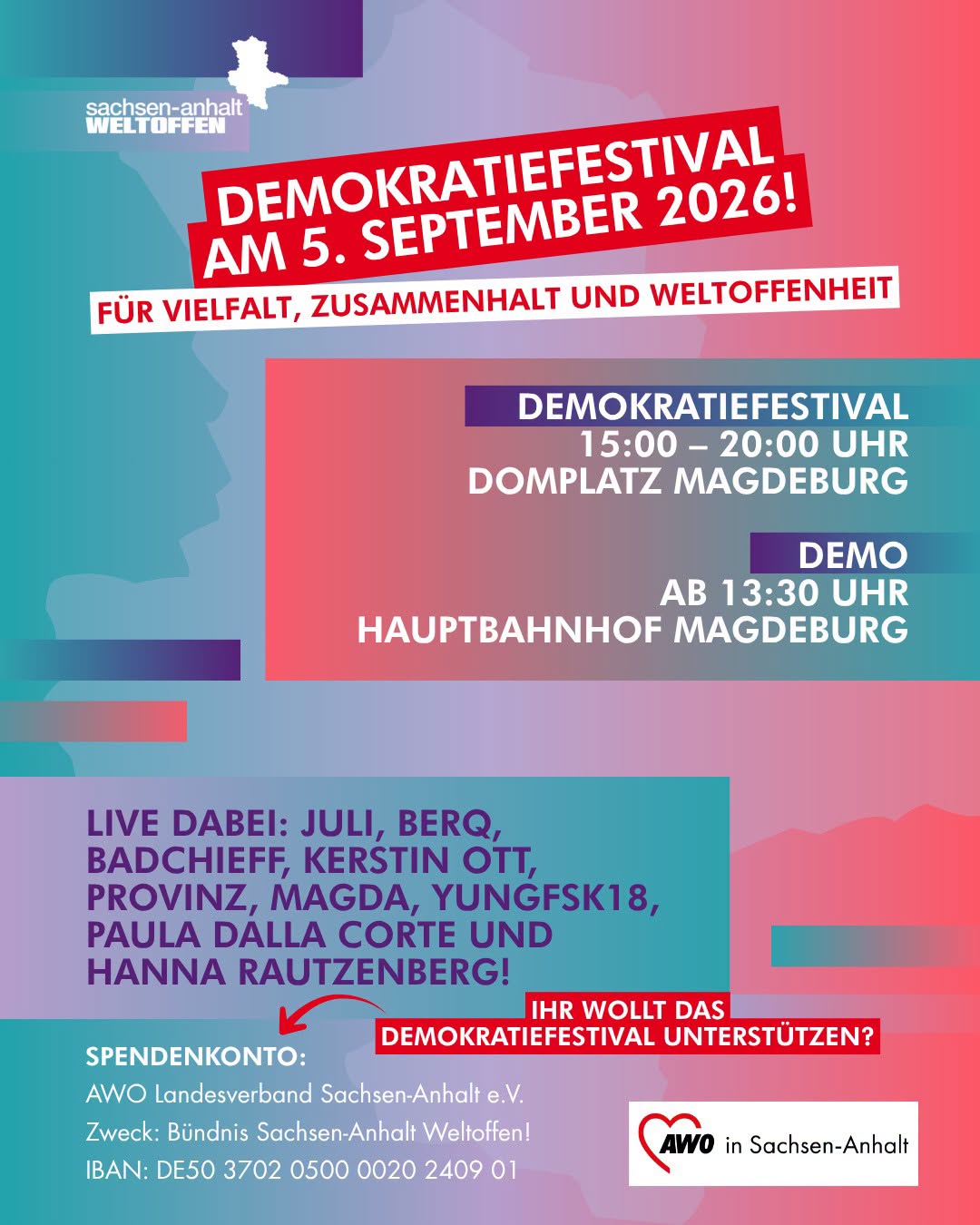 Flyer zum Demokratie-Festival